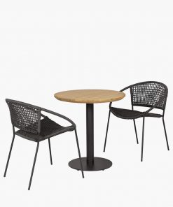 Pacific Lifestyle Dakota Black Outdoor Bistro Set