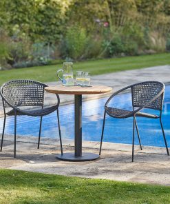 Pacific Lifestyle Dakota Black Outdoor Bistro Set