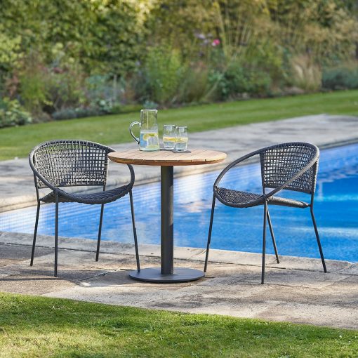 Pacific Lifestyle Dakota Black Outdoor Bistro Set