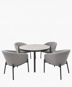 Pacific Lifestyle Nevada Putty Outdoor 4 Seater Round Dining Set
