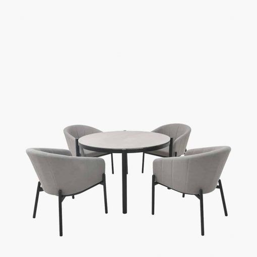 Pacific Lifestyle Nevada Putty Outdoor 4 Seater Round Dining Set