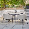 Pacific Lifestyle Nevada Putty Outdoor 4 Seater Round Dining Set