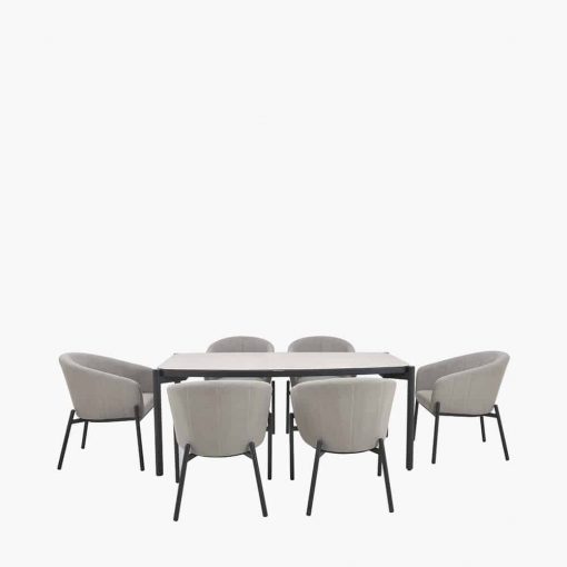 Pacific Lifestyle Nevada Putty Outdoor 6 Seater Dining Set