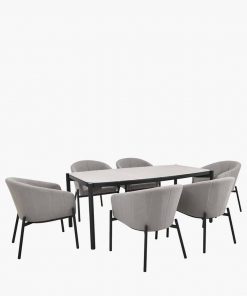 Pacific Lifestyle Nevada Putty Outdoor 6 Seater Dining Set