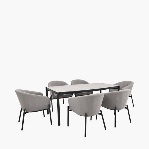 Pacific Lifestyle Nevada Putty Outdoor 6 Seater Dining Set