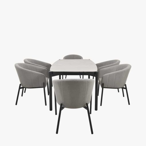 Pacific Lifestyle Nevada Putty Outdoor 6 Seater Dining Set