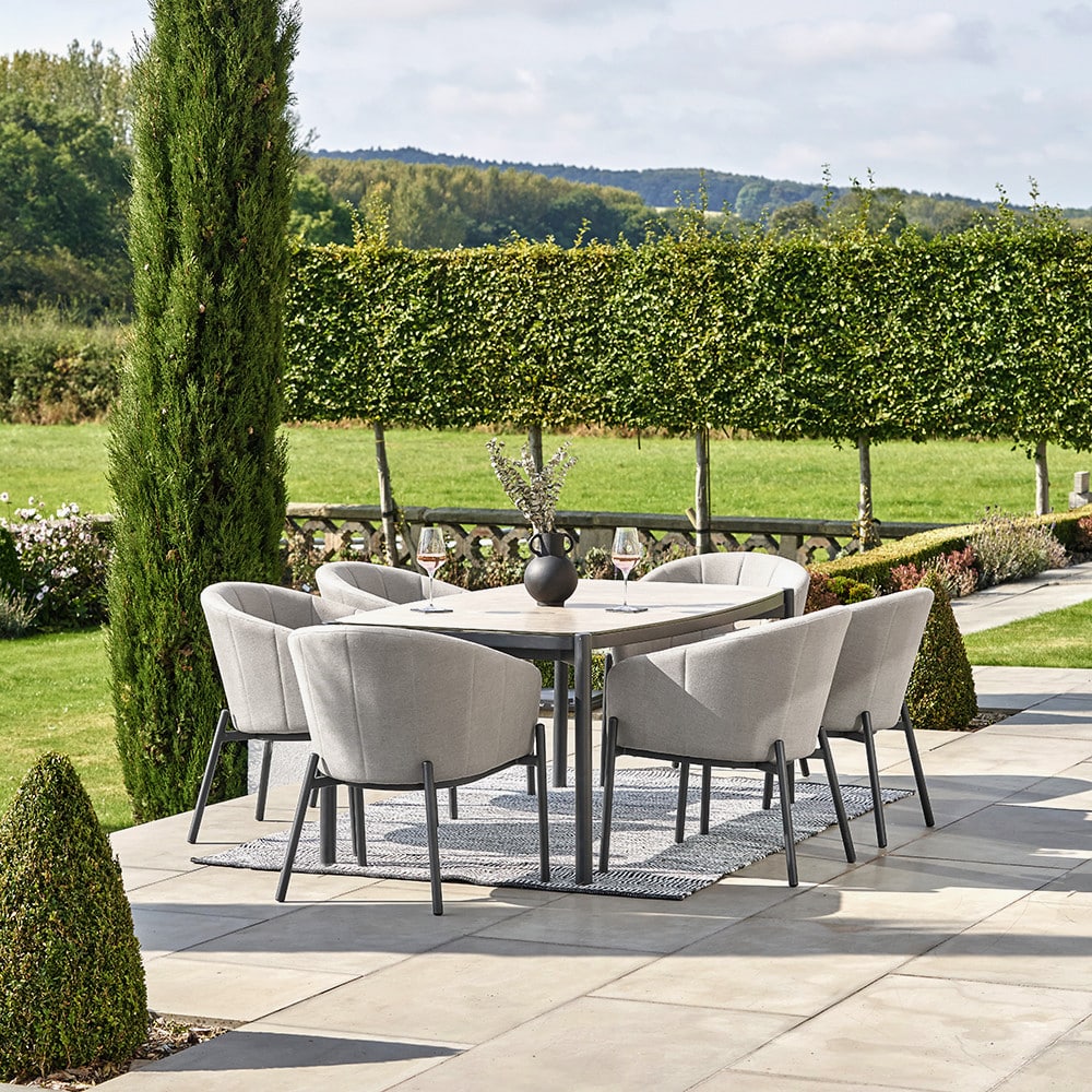 Pacific Lifestyle Nevada Putty Outdoor 6 Seater Dining Set