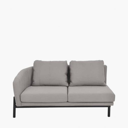 Pacific Lifestyle Nevada Putty Small Outdoor Corner Seating Set with Coffee Table and Footstools