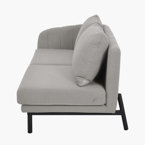 Pacific Lifestyle Nevada Putty Small Outdoor Corner Seating Set with Coffee Table and Footstools