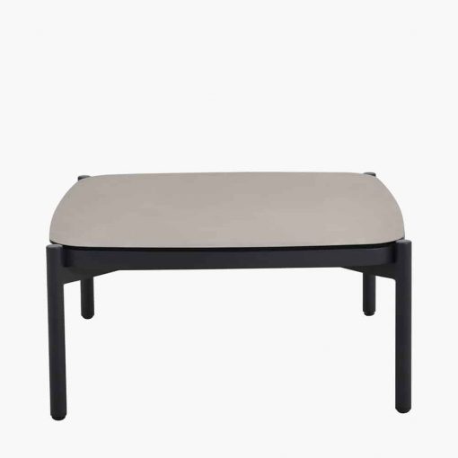 Pacific Lifestyle Nevada Putty Small Outdoor Corner Seating Set with Coffee Table and Footstools