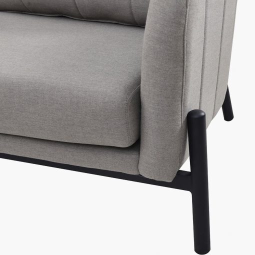Pacific Lifestyle Nevada Putty Small Outdoor Corner Seating Set with Coffee Table and Footstools