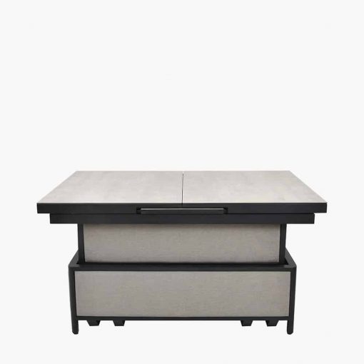 Pacific Lifestyle Nevada Putty Large Outdoor Corner Seating Set with Adjustable Table