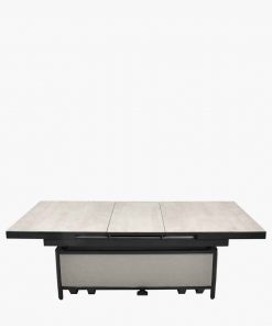 Pacific Lifestyle Nevada Putty Large Outdoor Corner Seating Set with Adjustable Table