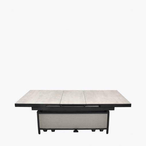 Pacific Lifestyle Nevada Putty Large Outdoor Corner Seating Set with Adjustable Table