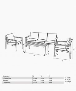 Pacific Lifestyle Aruba Outdoor Seating Set