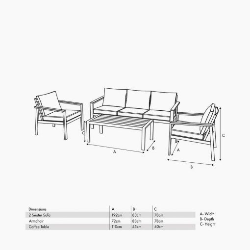 Pacific Lifestyle Aruba Outdoor Seating Set