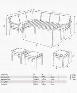Pacific Lifestyle Aruba Outdoor Corner Seating Set