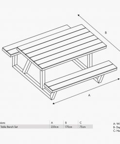 Pacific Lifestyle Aruba Outdoor Bench Set