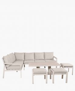 Pacific Lifestyle Aruba Outdoor Corner Seating Set with Adjustable Table