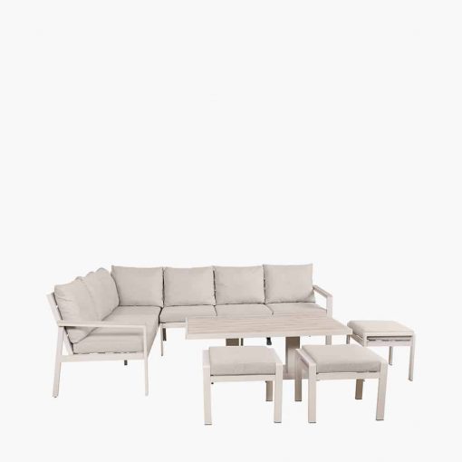 Pacific Lifestyle Aruba Outdoor Corner Seating Set with Adjustable Table