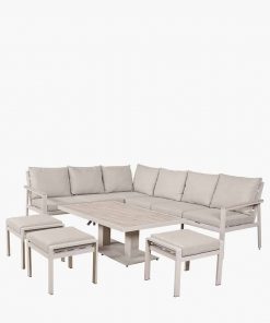 Pacific Lifestyle Aruba Outdoor Corner Seating Set with Adjustable Table