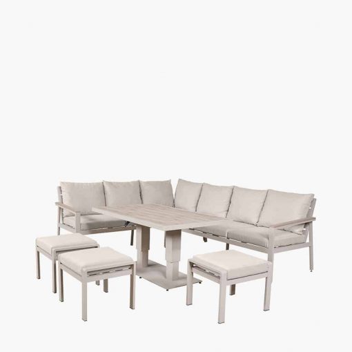 Pacific Lifestyle Aruba Outdoor Corner Seating Set with Adjustable Table