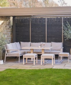 Pacific Lifestyle Aruba Outdoor Corner Seating Set with Adjustable Table